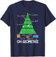 Christmas Tree Geometree Geometry Funny Math Teacher T-Shirt - T-Shirt | Navy