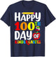 100th Day of Kindergarten Teacher Kids 100 Days Smarter T-Shirt - T-Shirt | Navy