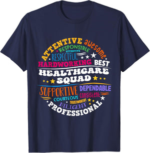 Healthcare Squad Worker Life Health Care Appreciation T-Shirt - T-Shirt | Navy