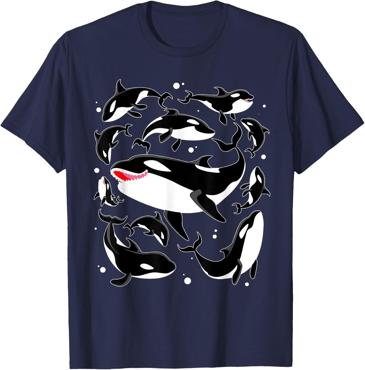 Cool Orca Art Women Kids Killer Whale Orca Lover T-Shirt - T-Shirt | Navy