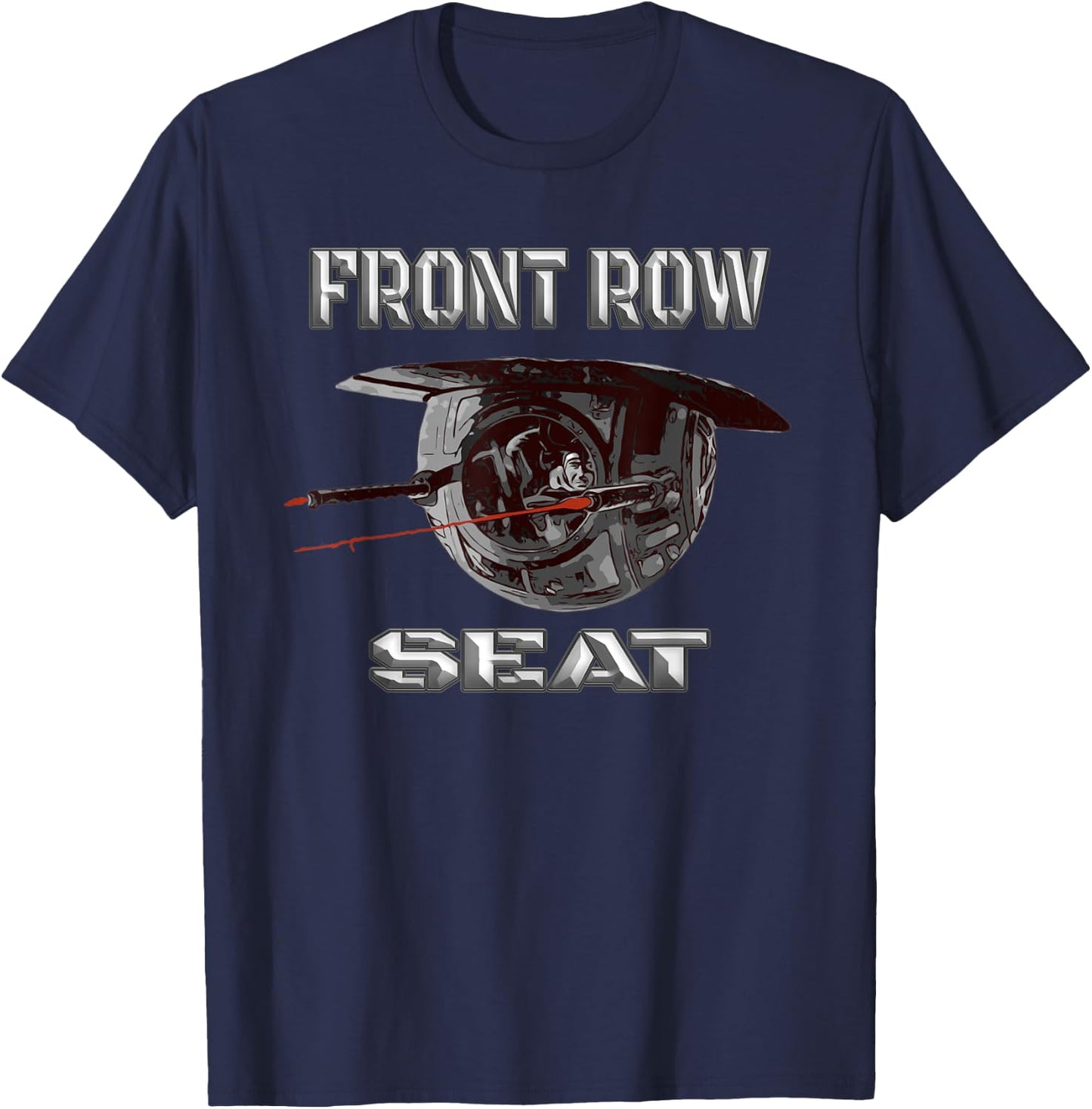 B-24 Bomber Ball Turret WW2 Warbird T-Shirt - T-Shirt | Navy