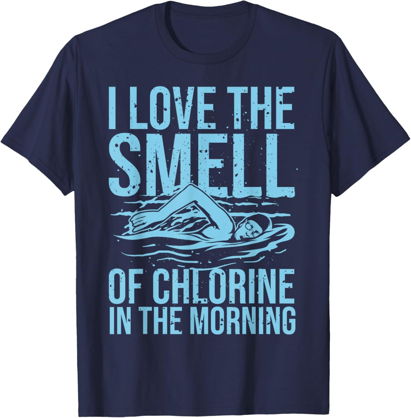 Cool Swimming Design For Kids Men Women Freestyle Swimming T-Shirt - T-Shirt | Navy