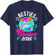 Besties Cruise Trip 2025 Best Friend Cruising Vacation T-Shirt - T-Shirt | Navy