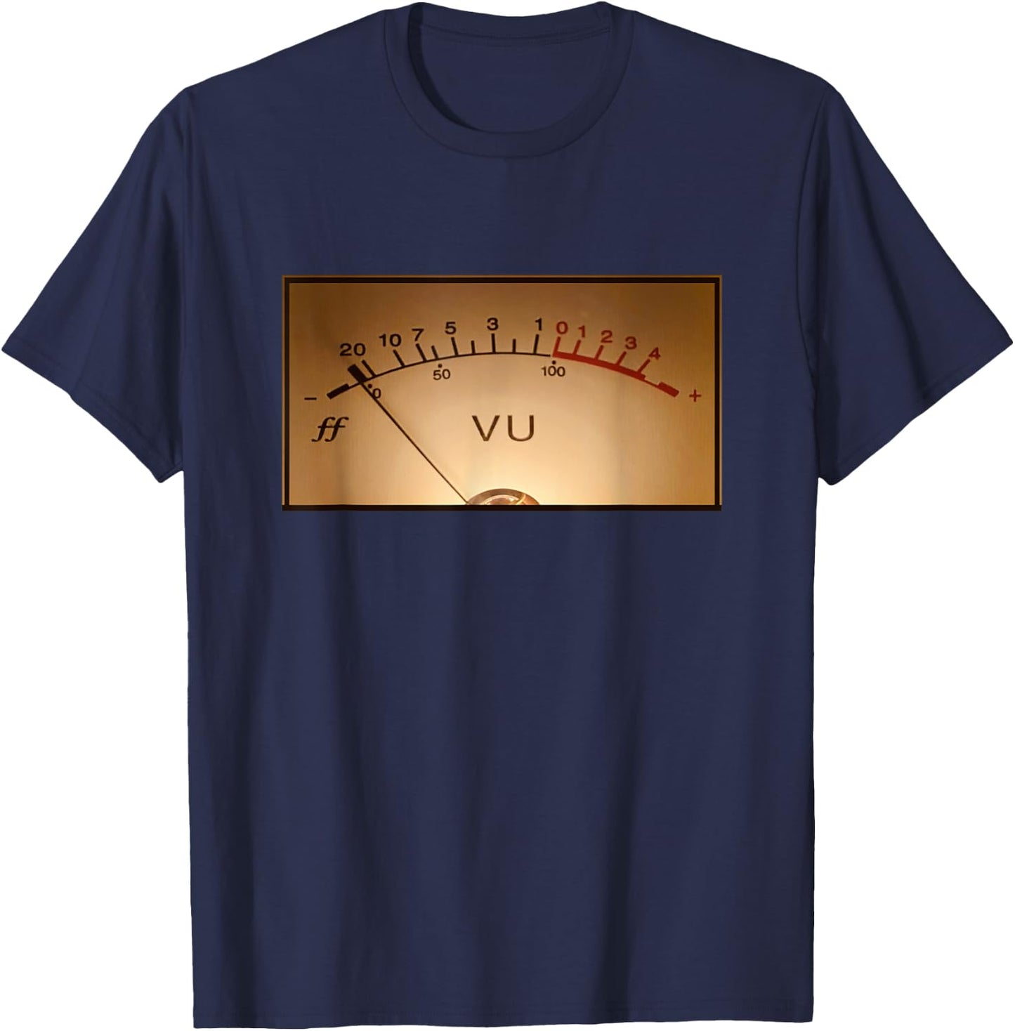 VU Meter Audiofile Music Producer Vintage Retro Studio Gear T-Shirt - T-Shirt | Navy