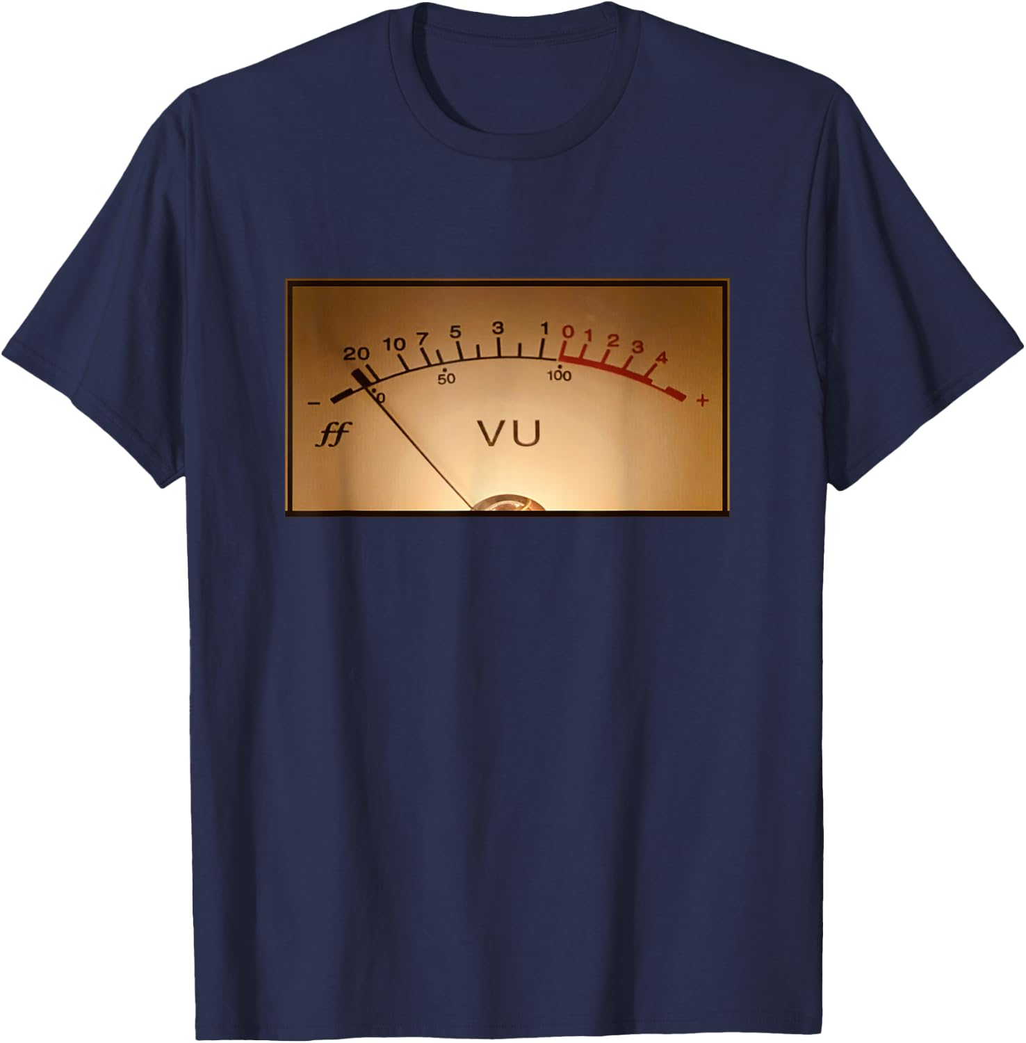 VU Meter Audiofile Music Producer Vintage Retro Studio Gear T-Shirt - T-Shirt | Navy