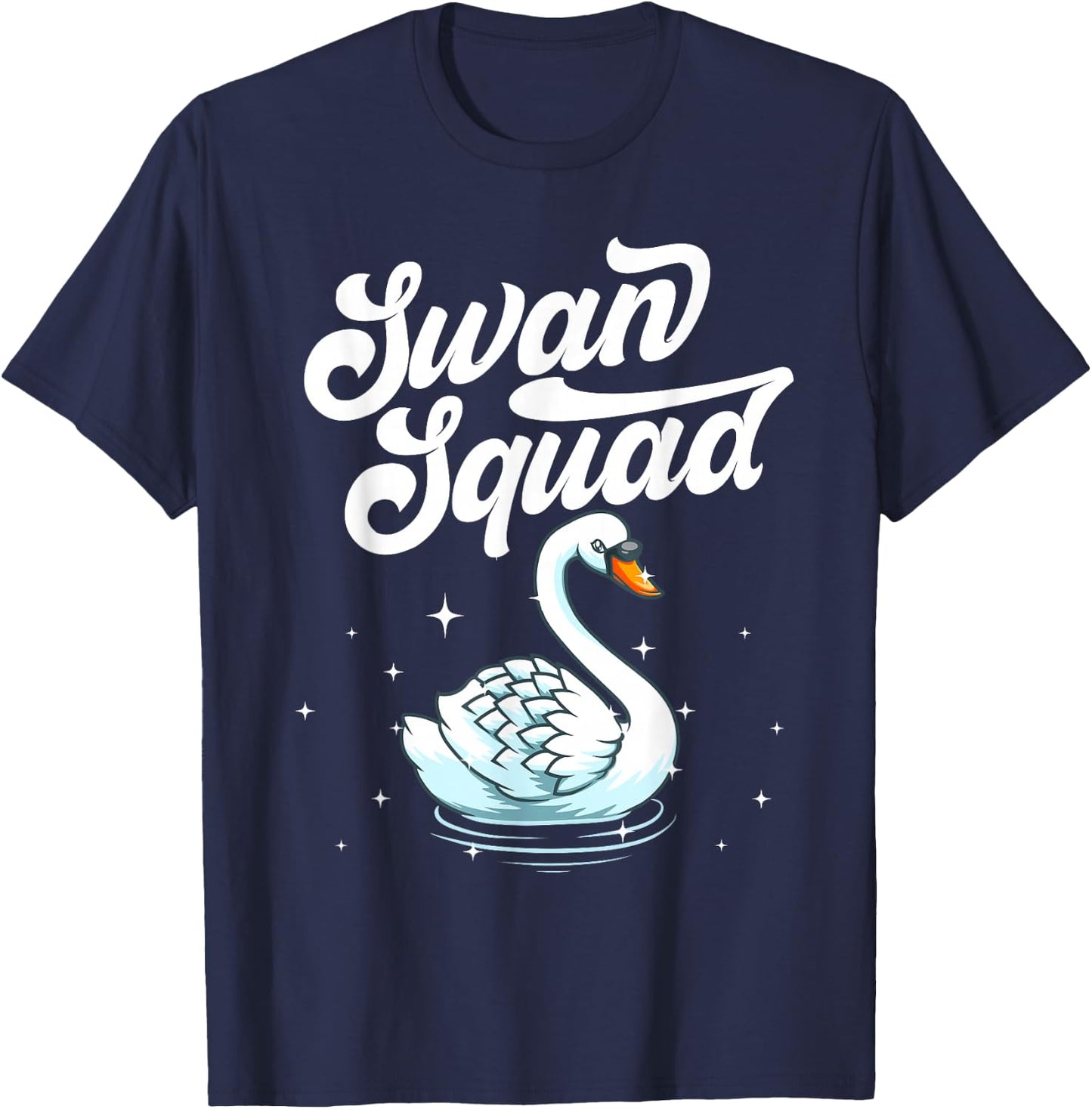 Cool Swan Women Bird Watcher Animal Waterfowl Lake T-Shirt - T-Shirt | Navy