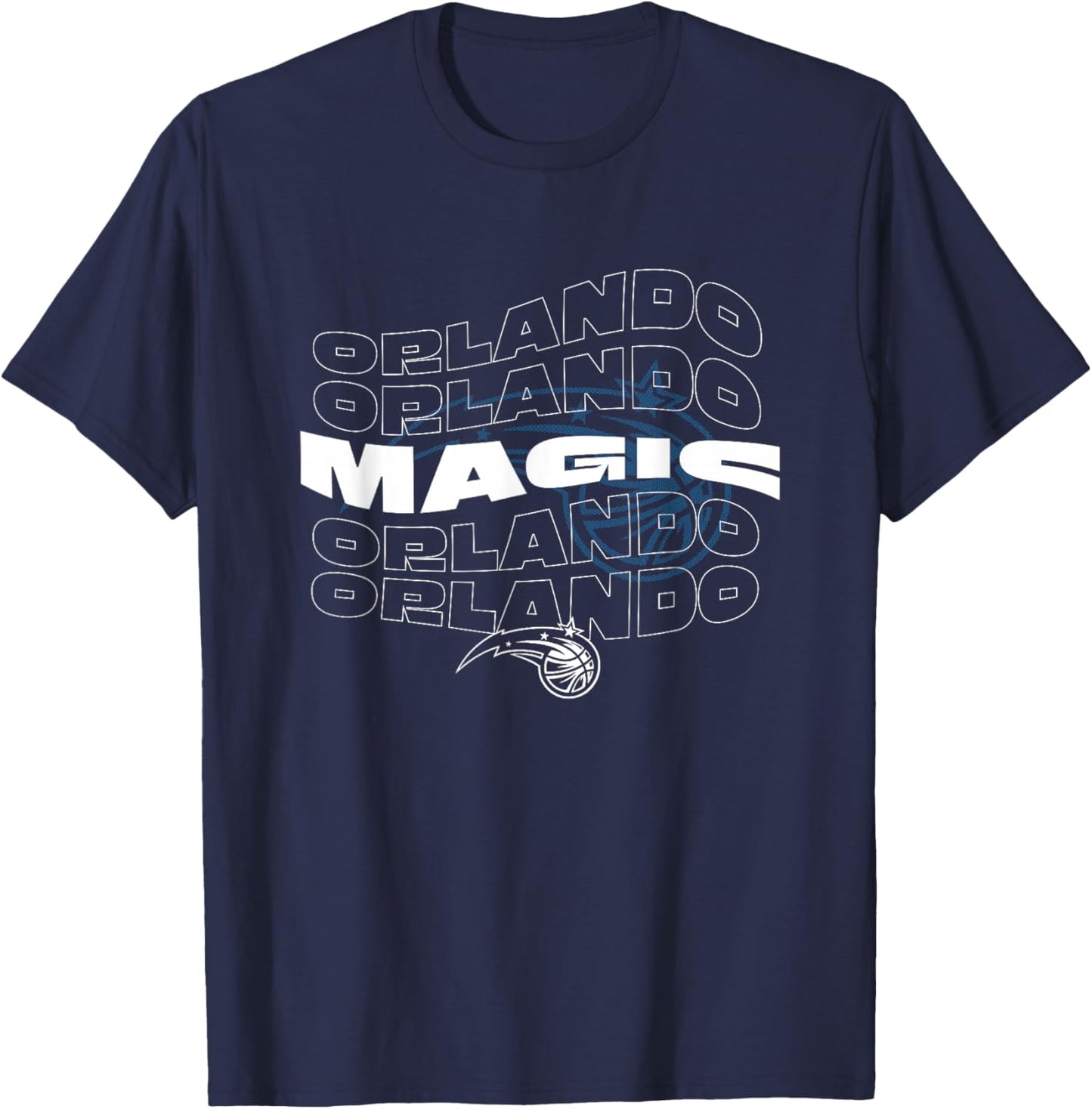 NBA Orlando Magic Wave Outline Team Logo T-Shirt - T-Shirt | Navy