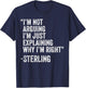 Sterling Quote Funny Birthday Custom Name Idea Engineer T-Shirt - T-Shirt | Navy