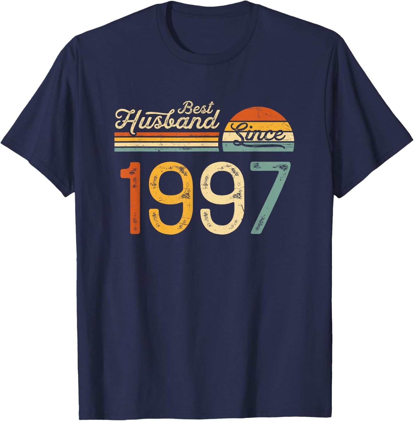 28th wedding anniversary 28 years - Best Husband Since 1997 T-Shirt - T-Shirt | Navy