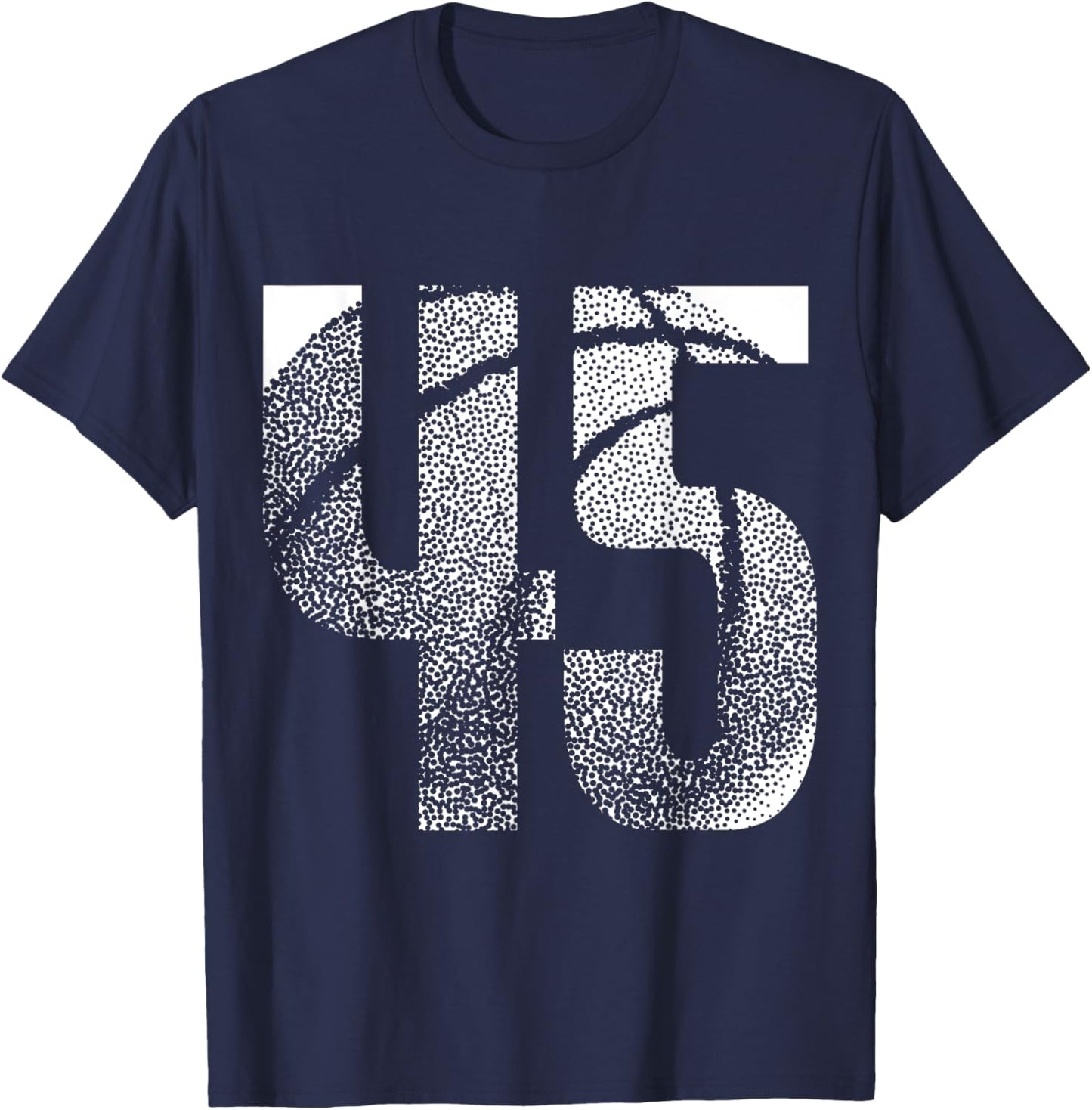45th Birthday Men Basketball Player Basketball 45 Years Old T-Shirt - T-Shirt | Navy