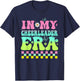In My Cheerleader Era Women Trendy Cheerleading Football T-Shirt - T-Shirt | Navy