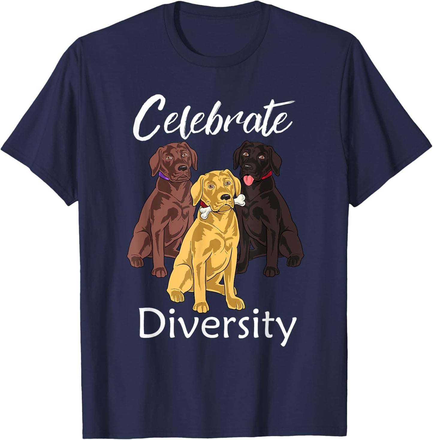 Labrador Retriever Diversity Gift Yellow Lab Gift T-Shirt - T-Shirt | Navy