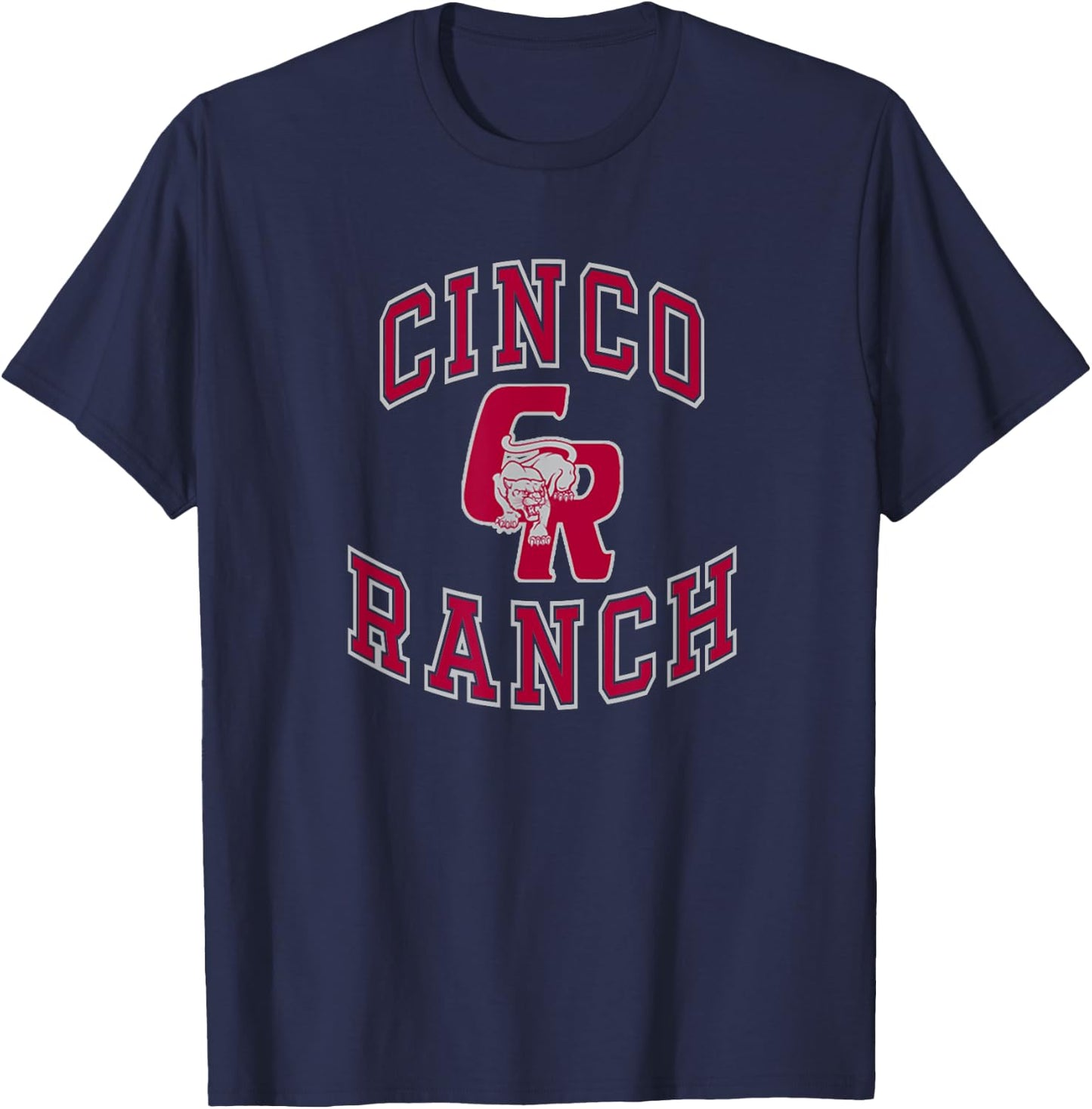 Cinco Ranch High School Cougars T-Shirt - T-Shirt | Navy