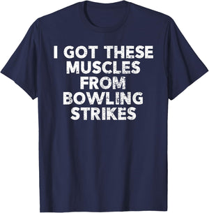 Funny Bowling Shirt and Guys T-Shirt - T-Shirt | Navy