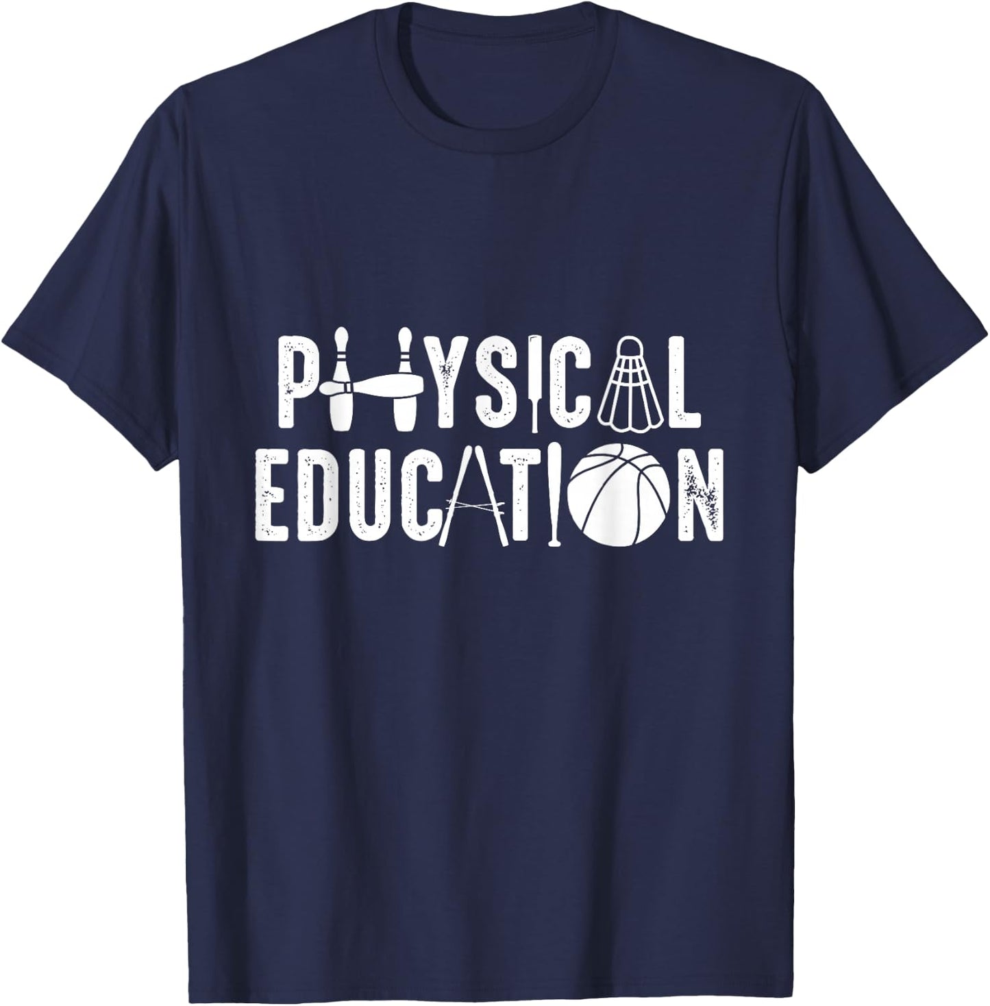 Physical Education Teacher Favorite Basketball Teaching T-Shirt - T-Shirt | Navy