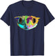 Colourful Reptile Crested Gecko T-Shirt - T-Shirt | Navy