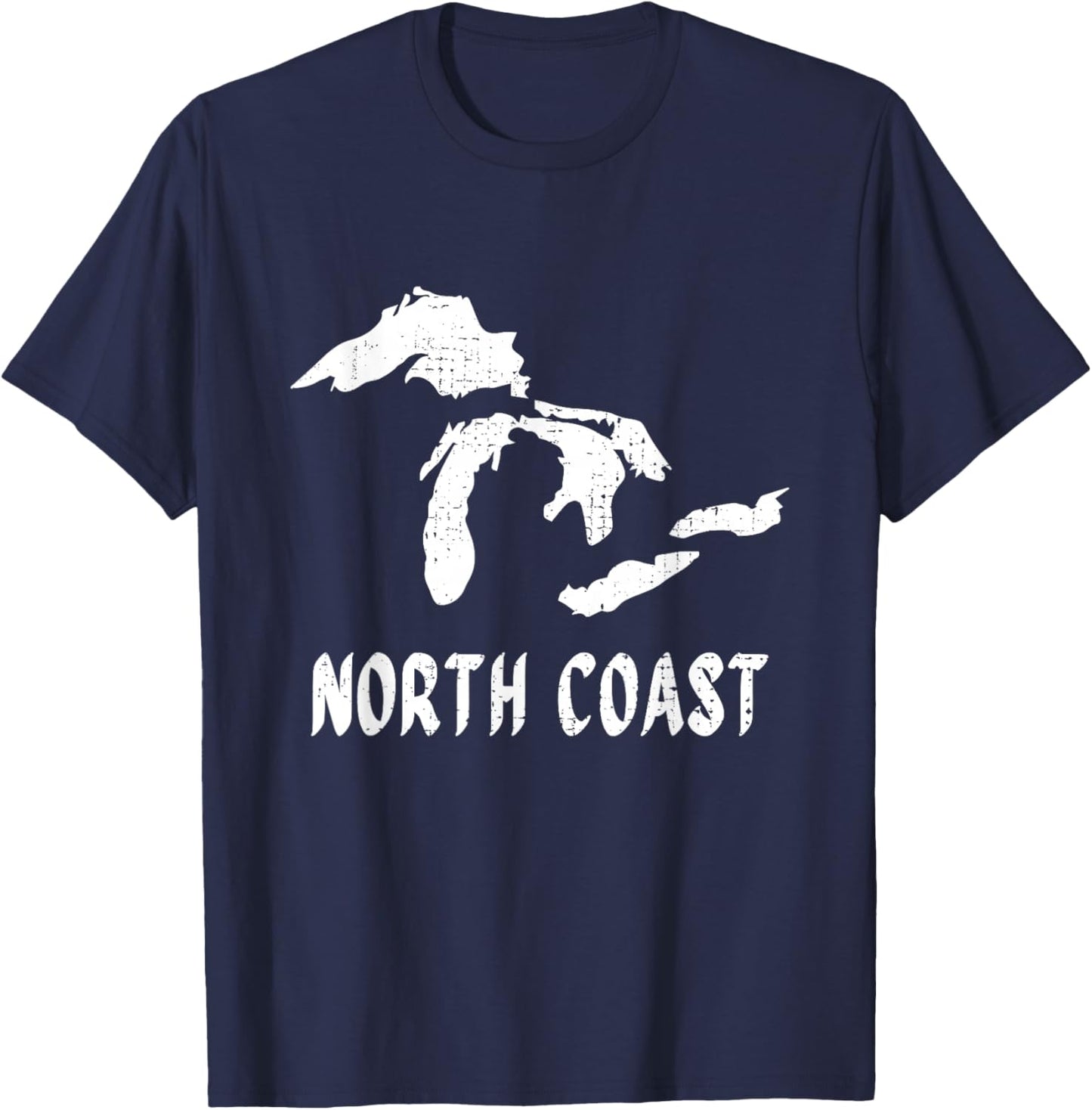 Unsalted Michigan, Great, Lakes, Michiganians, Traverse City T-Shirt - T-Shirt | Navy