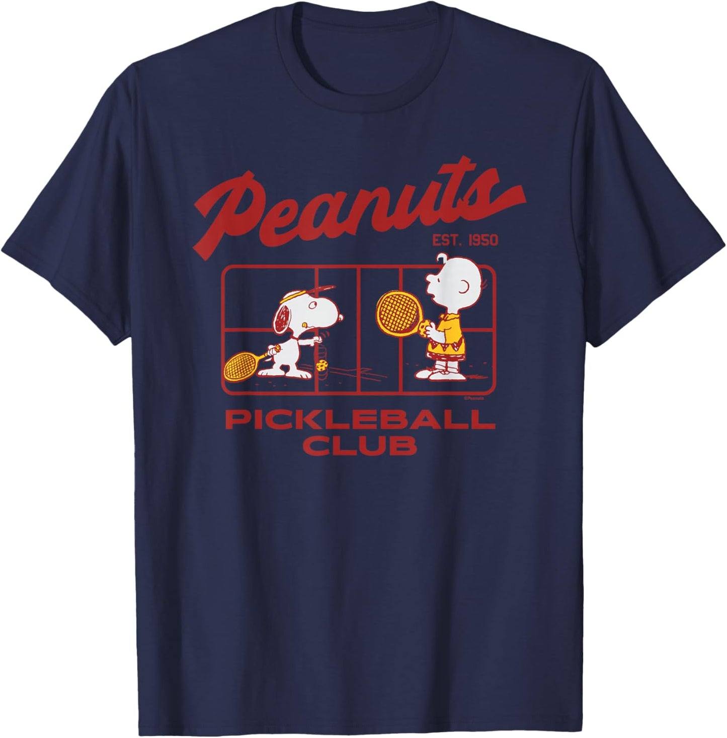 Peanuts - Pickleball Club T-Shirt - T-Shirt | Navy