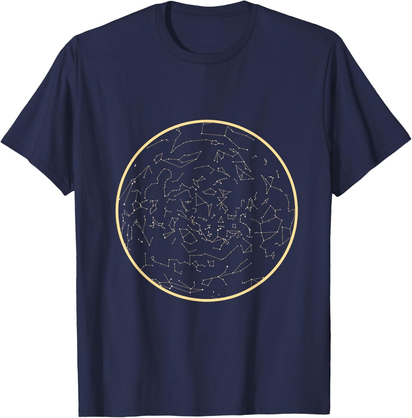 Stars Constellation Circle Astronomy T-Shirt - T-Shirt | Navy