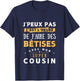 Bêtises avec mon super Cousin - Children's Humour Gift T-Shirt - T-Shirt | Navy