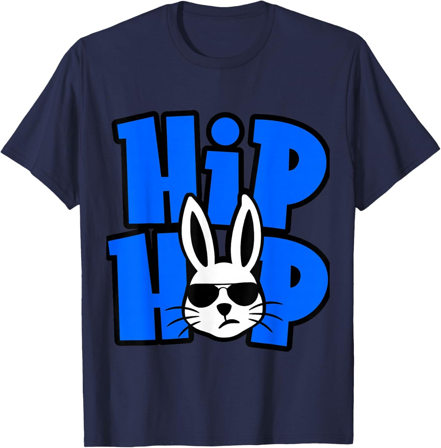 Hip Hop Bunny Funny Gift Easter Boys Girls Kids T-Shirt - T-Shirt | Navy