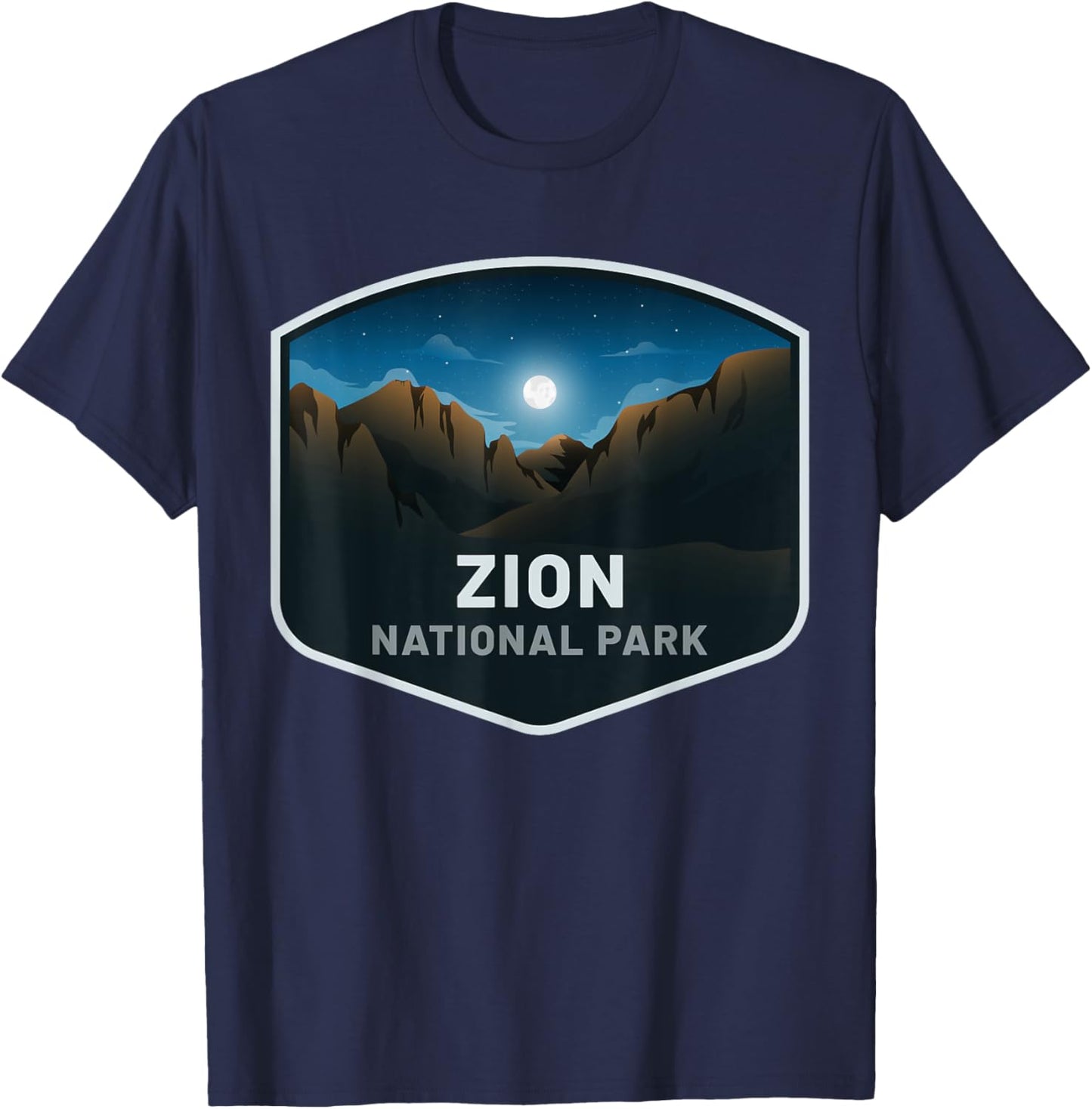 Zion National Park , Black, S T-Shirt - T-Shirt | Navy