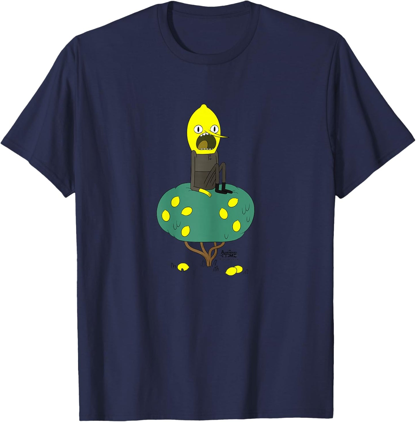 Adventure Time Lemongrab Tree T-Shirt - T-Shirt | Navy