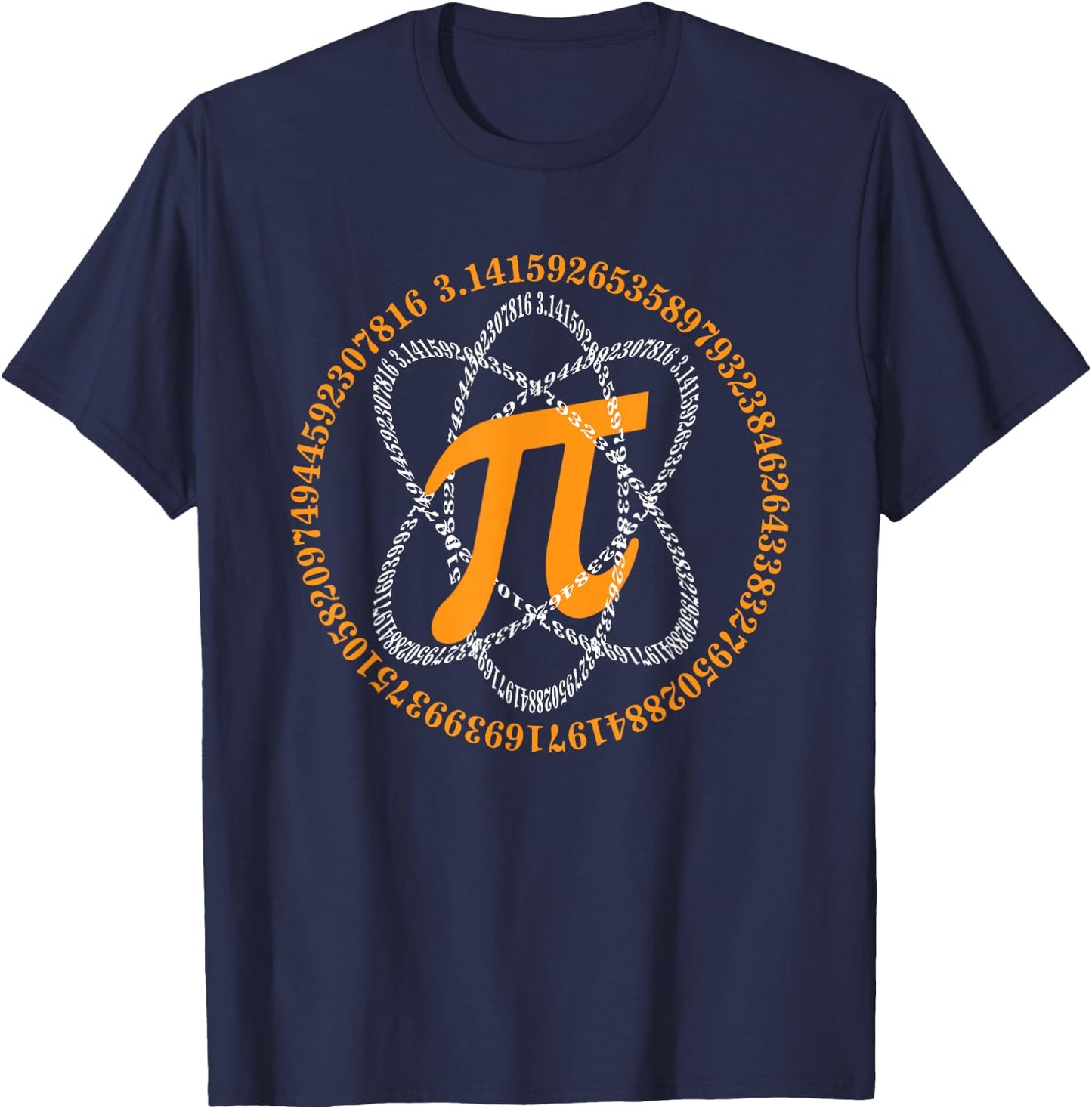 Math Pi Shirt Atom Pi Symbol Pi Day Science Math Teacher T-Shirt - T-Shirt | Navy
