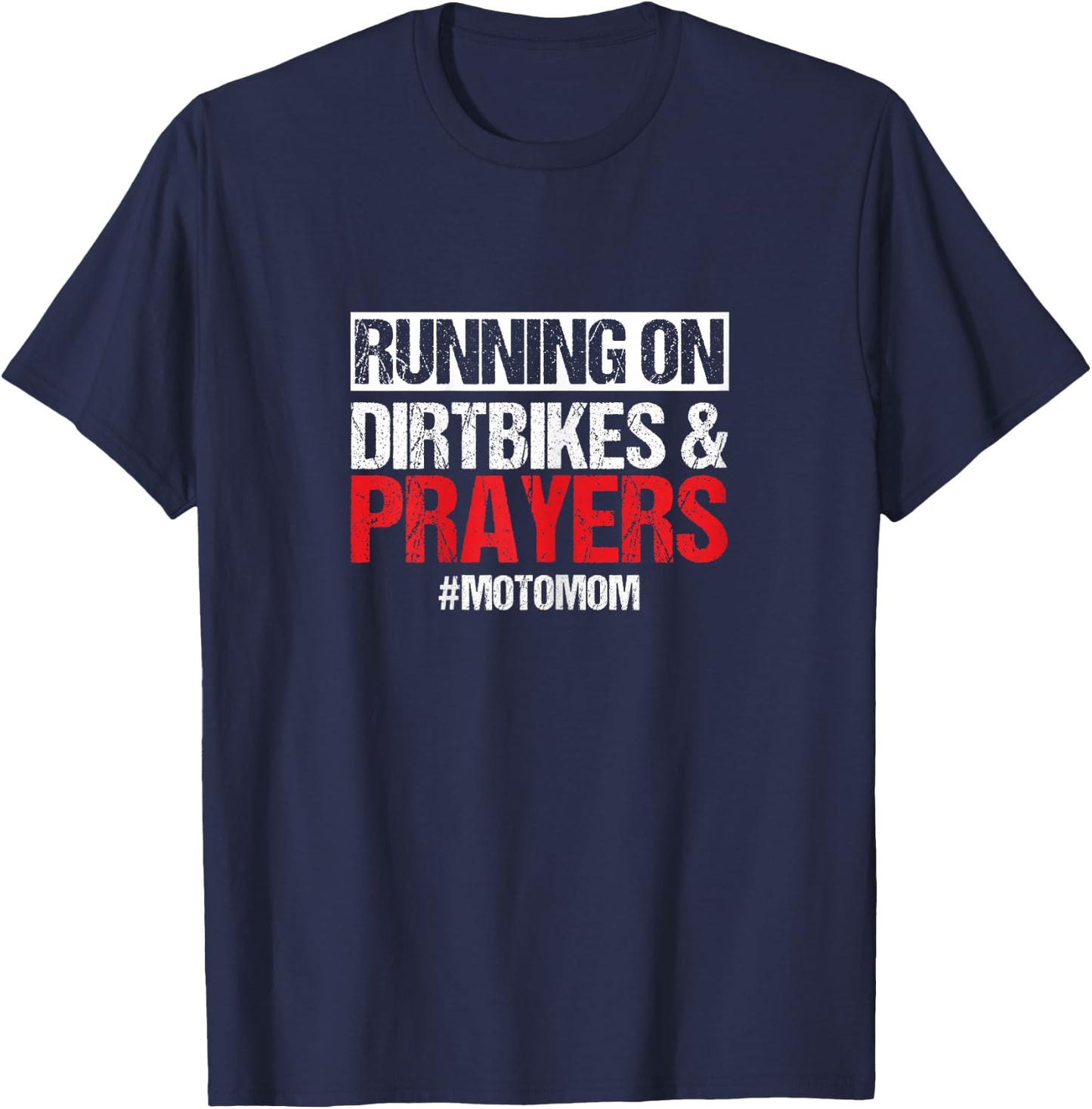 Dirt Bike Motorcycle Motomom Mother Mama Motorsport Biker T-Shirt - T-Shirt | Navy