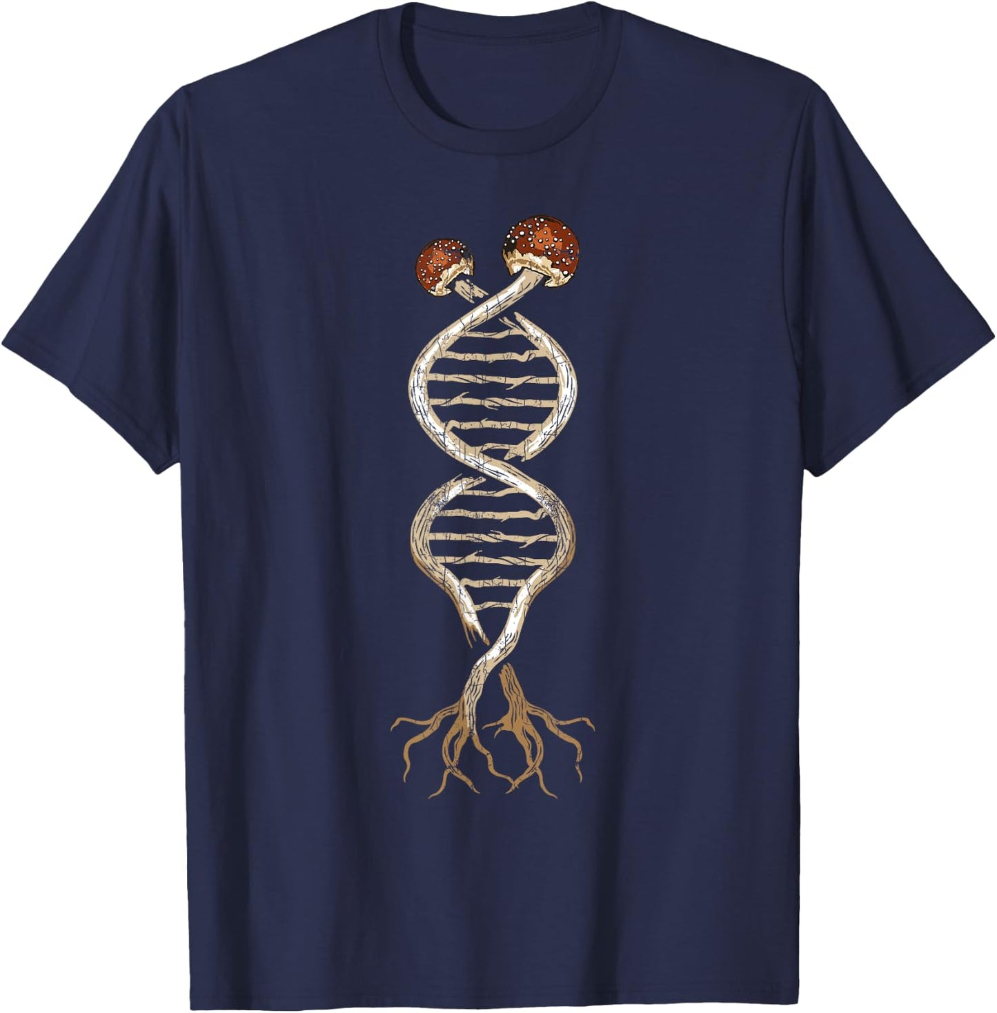 Mushroom Collector Mushroom Collector Gift DNA T-Shirt - T-Shirt | Navy