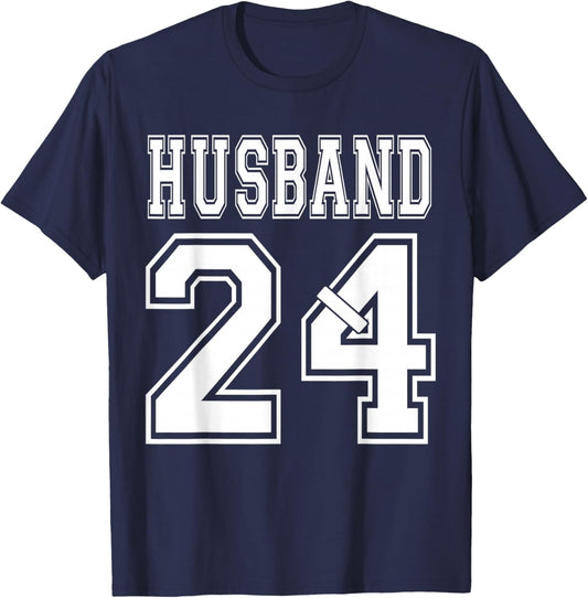 2024 Husband Wife Matching Engagement Party Honeymoon T-Shirt - T-Shirt | Navy
