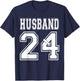 2024 Husband Wife Matching Engagement Party Honeymoon T-Shirt - T-Shirt | Navy