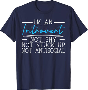 Introvert Personality Behavior Introversion Introverted T-Shirt - T-Shirt | Navy