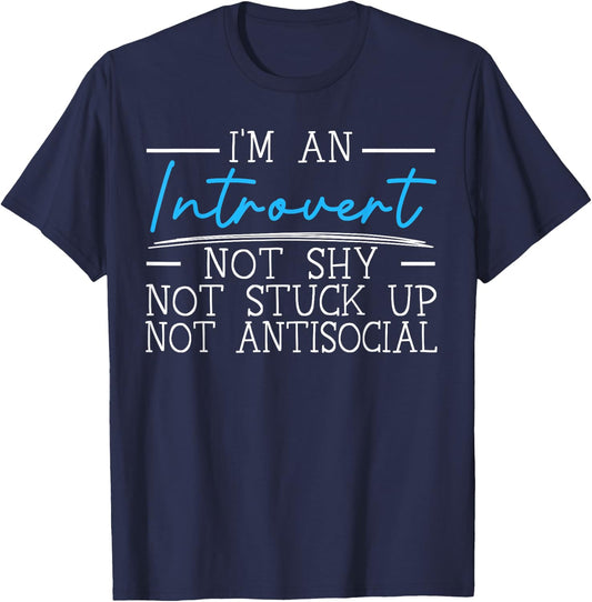Introvert Personality Behavior Introversion Introverted T-Shirt - T-Shirt | Navy