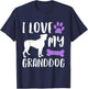 I Love My Boxer Granddog Shirt Dog Grandma Grandpa Women Girls Kids T-Shirt - T-Shirt | Navy