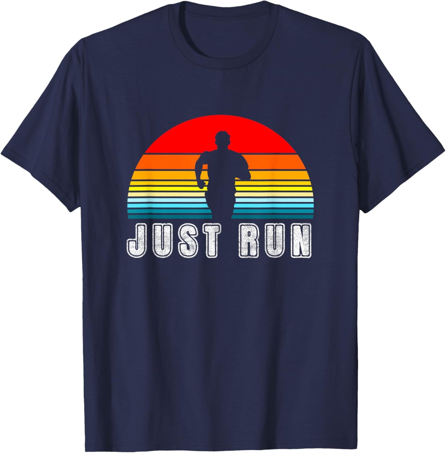 Just Run Running Runner T-Shirt - T-Shirt | Navy