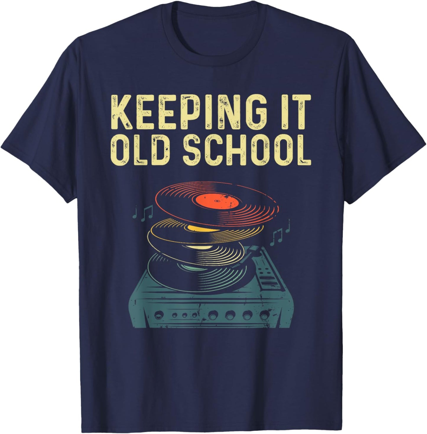Cool Vinyl Women Music Record Turntable Collecting T-Shirt - T-Shirt | Navy