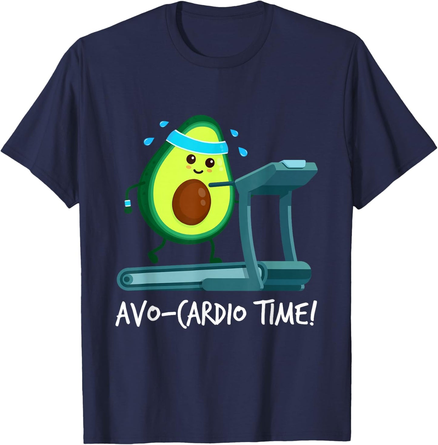 It's AVO-CARDIO Pajamas Time! Fitness Avocado T-Shirt - T-Shirt | Navy
