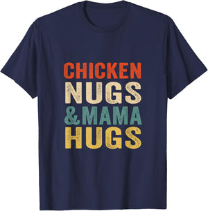 Chicken Nugs and Mama Hugs Toddler for Chicken Nugget Lover T-Shirt - T-Shirt | Navy