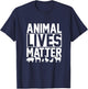Animal Lives Matter Vegetarian T-Shirt - T-Shirt | Navy