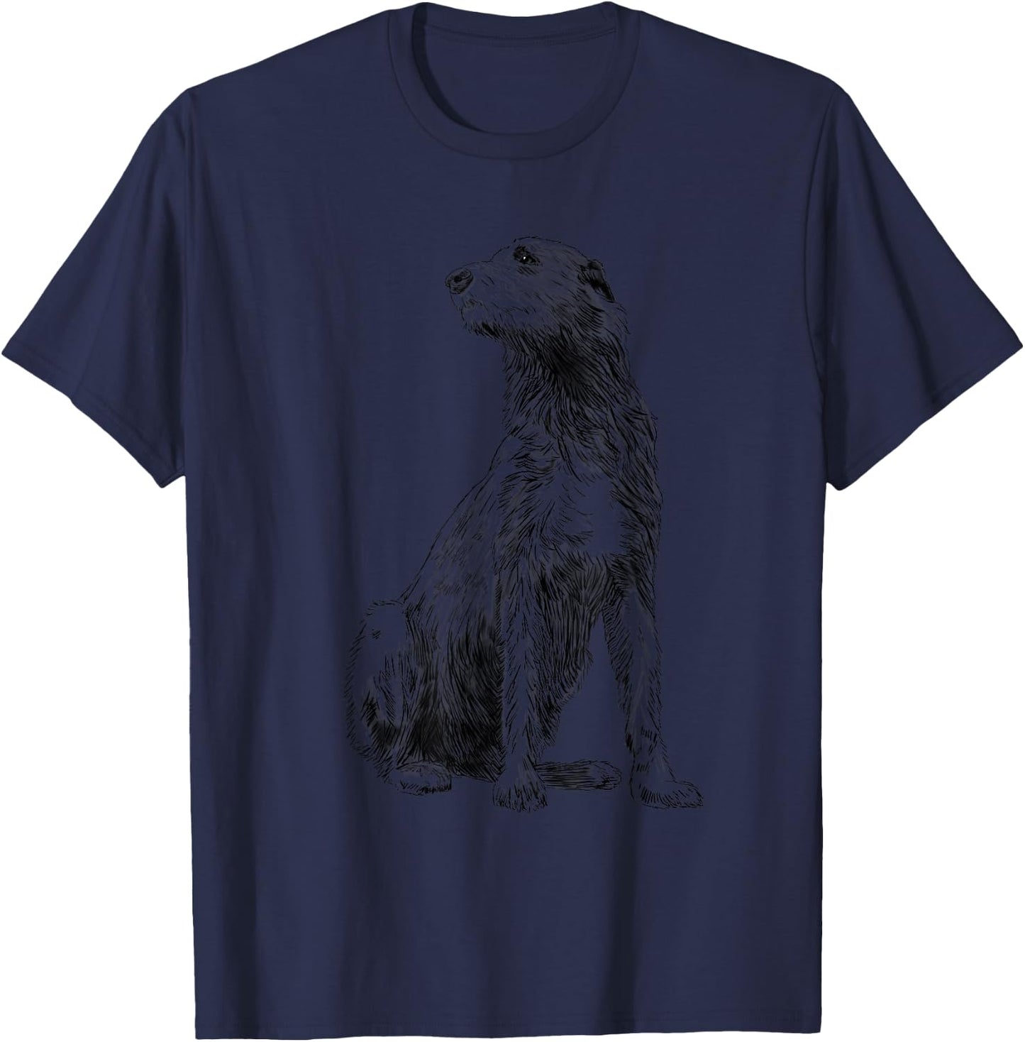 Irish Wolfhound Dog Women Kids T-Shirt - T-Shirt | Navy