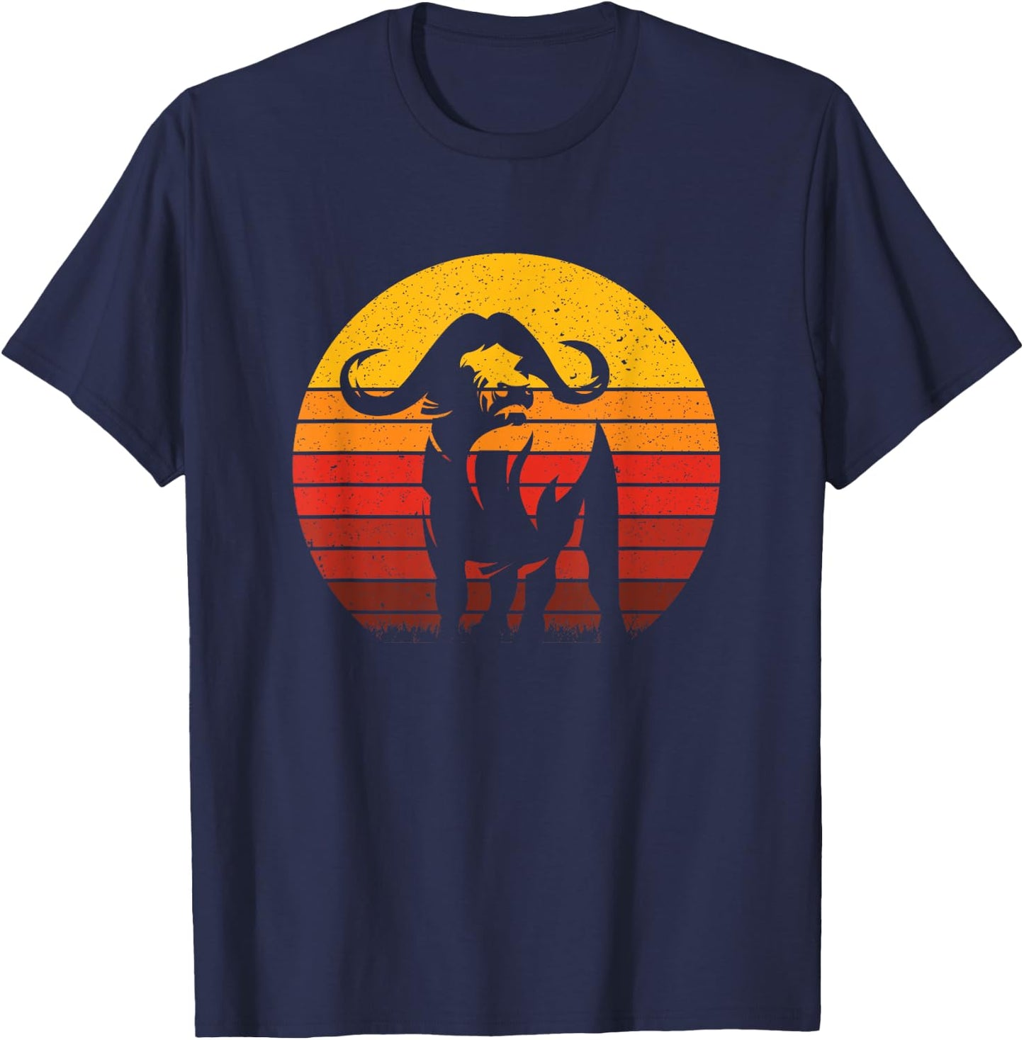 Cape Buffalo Africa Safari Animal Buffalo T-Shirt - T-Shirt | Navy