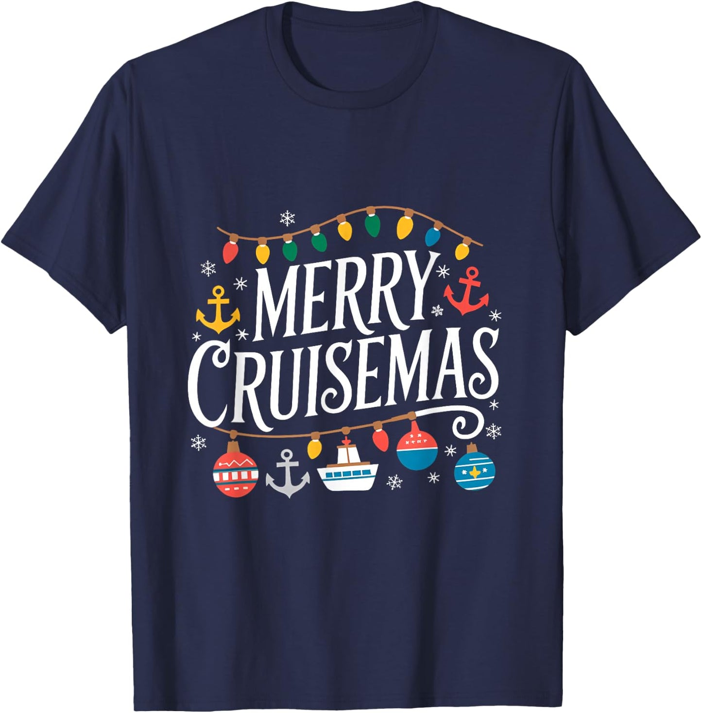 Merry Cruisemas Christmas Cruise Shirts Family Cruisin Lover T-Shirt - T-Shirt | Navy