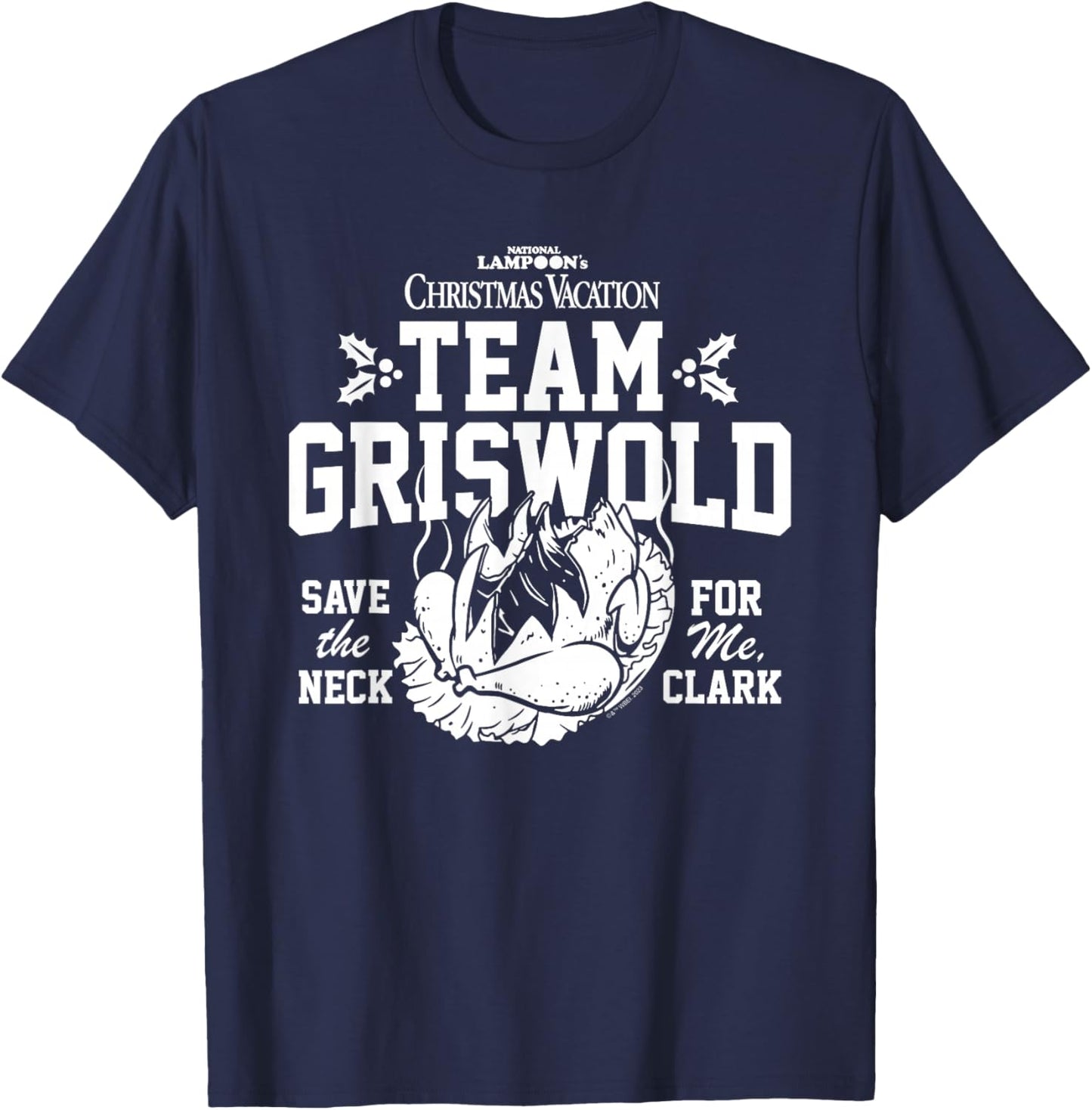 National Lampoon's Christmas Vacation Team Griswold - Men's Black Cotton Classic Short Sleeve Graphic Christmas - Small T-Shirt - T-Shirt | Navy