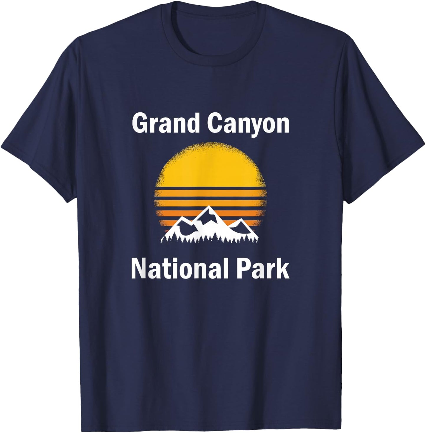 Grand Canyon National Park Mountain Sunset T-Shirt - T-Shirt | Navy