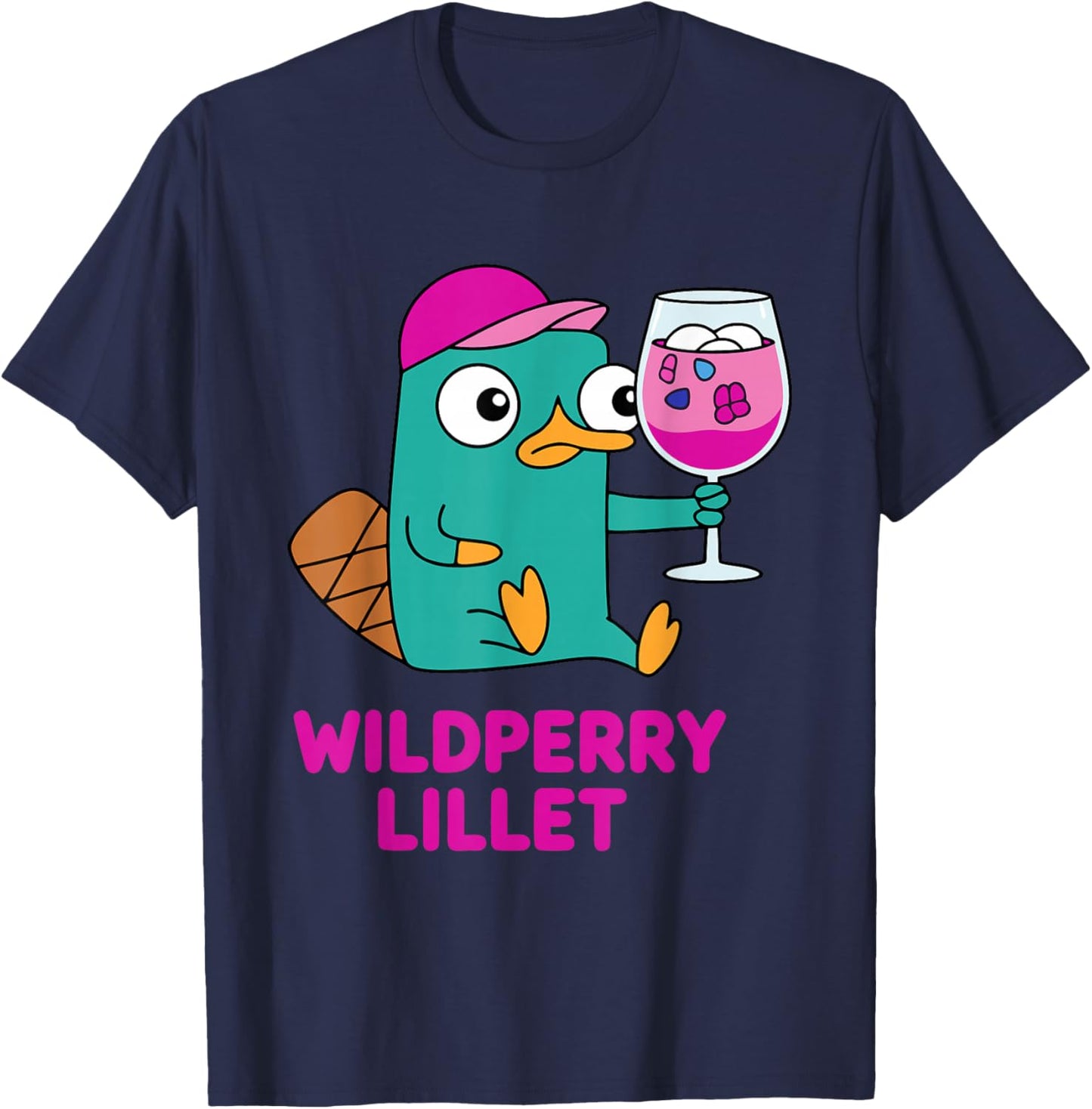 Lustiges Schnabeltier Wildpeery Lillet - Cocktail Party T-Shirt - T-Shirt | Navy