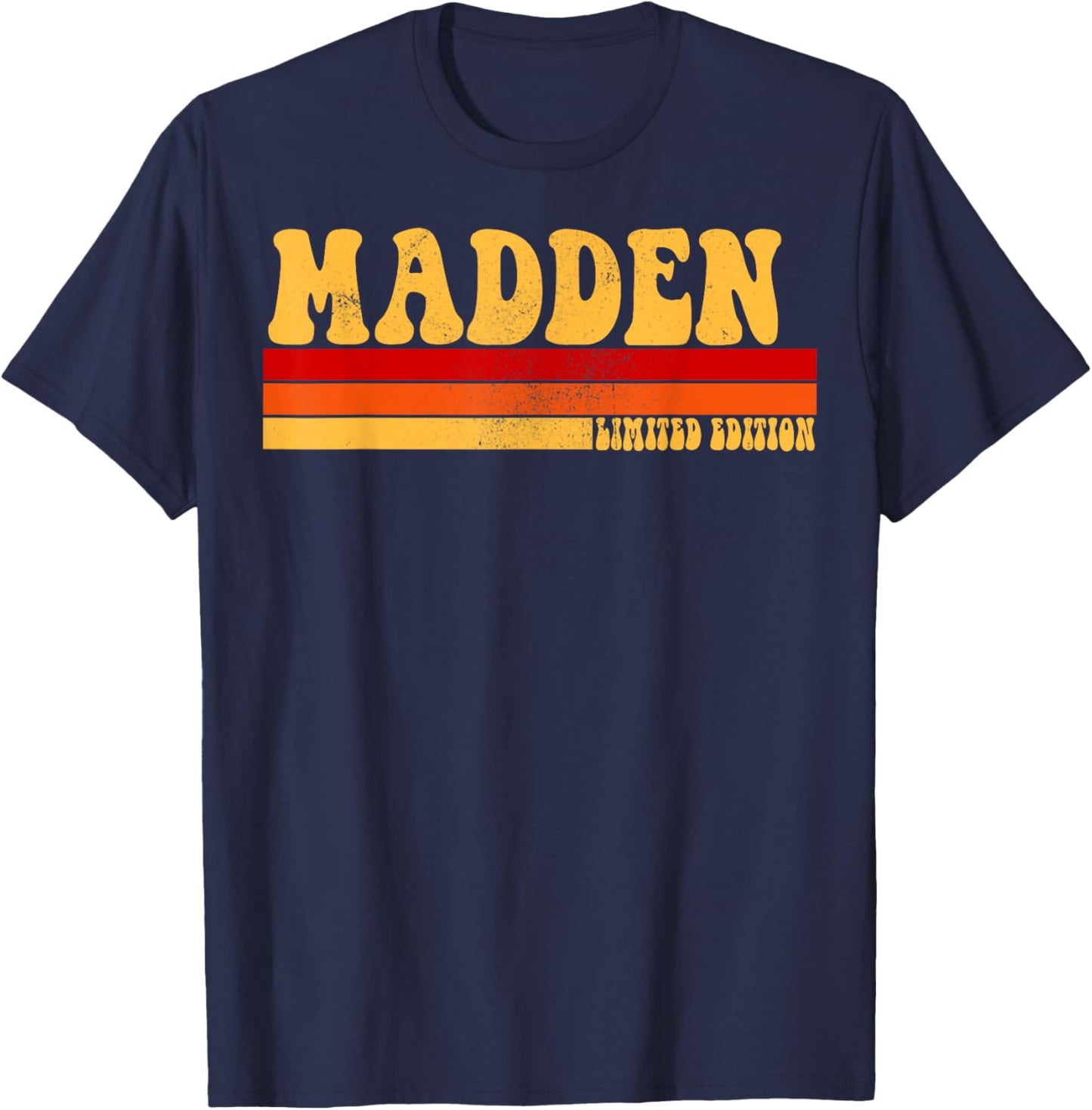 MADDEN Name Personalized Idea Men Retro Vintage MADDEN T-Shirt - T-Shirt | Navy