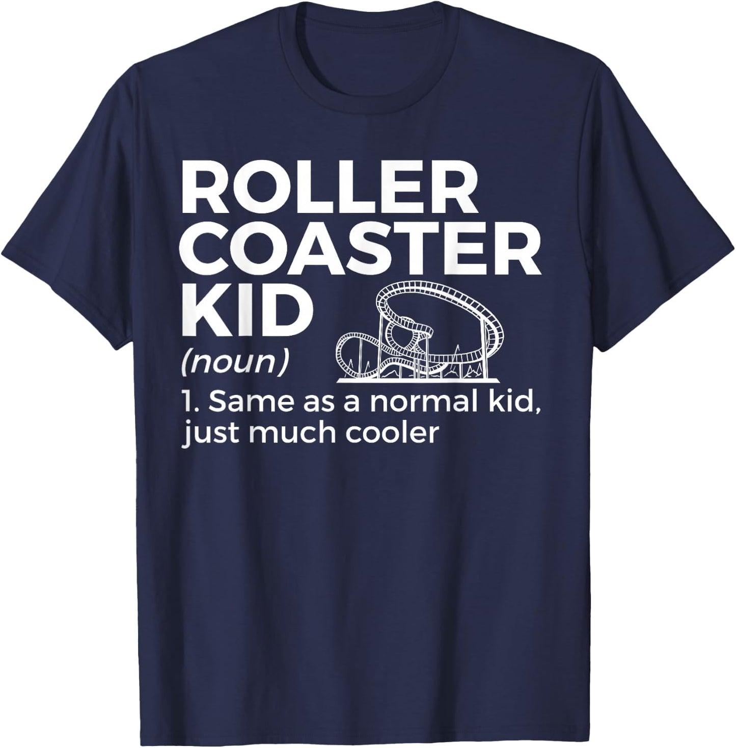 Funny Roller Coaster Kid Definition T-Shirt - T-Shirt | Navy