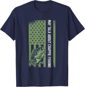 Crappie Fishing Design For Usa Patriotic Crappie Hunter Men T-Shirt - T-Shirt | Navy