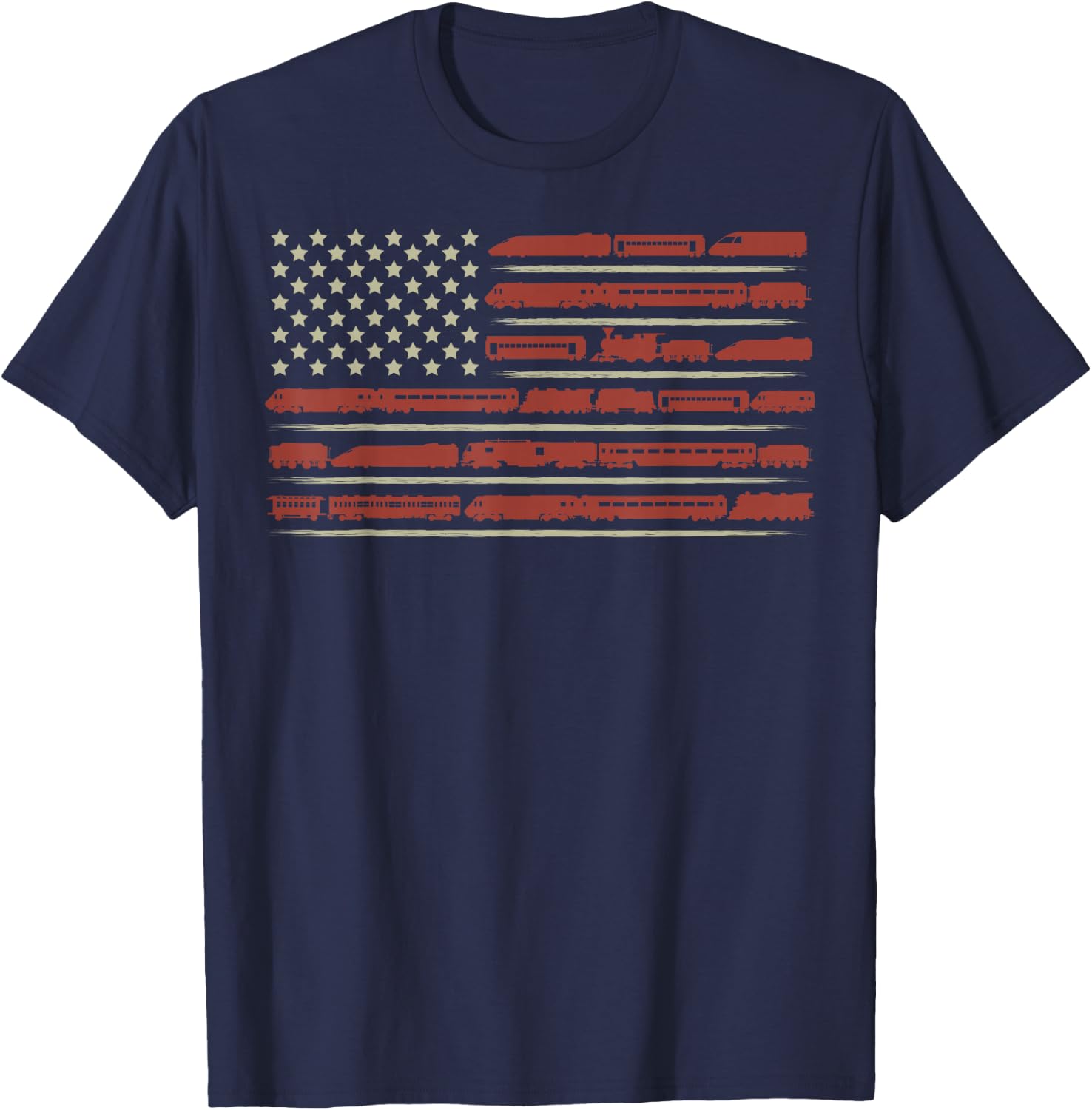 Funny Train Collector Gift Adults Conductor Model Railroad T-Shirt - T-Shirt | Navy